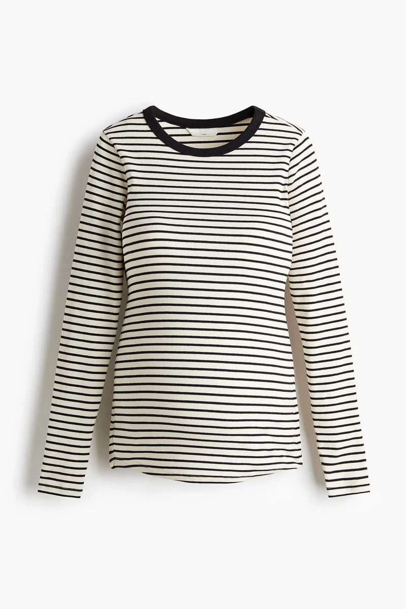 H&M MAMA Ribbed jersey top